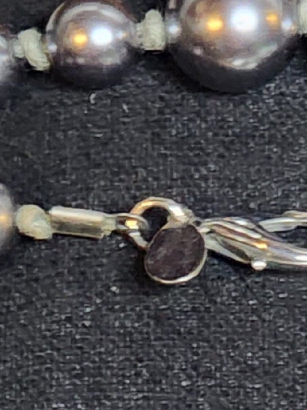 Chico's Extra Long 66" Flapper Gray Silver Graduated Bead Unisex Knot Necklace - Picture 10 of 16